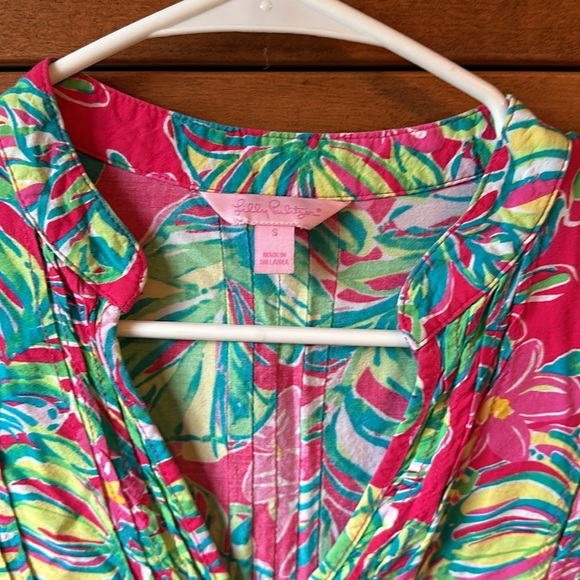Lily Pulitzer 3/4 sleeve lightweight tunic/mini dress small - Picture 2 of 5